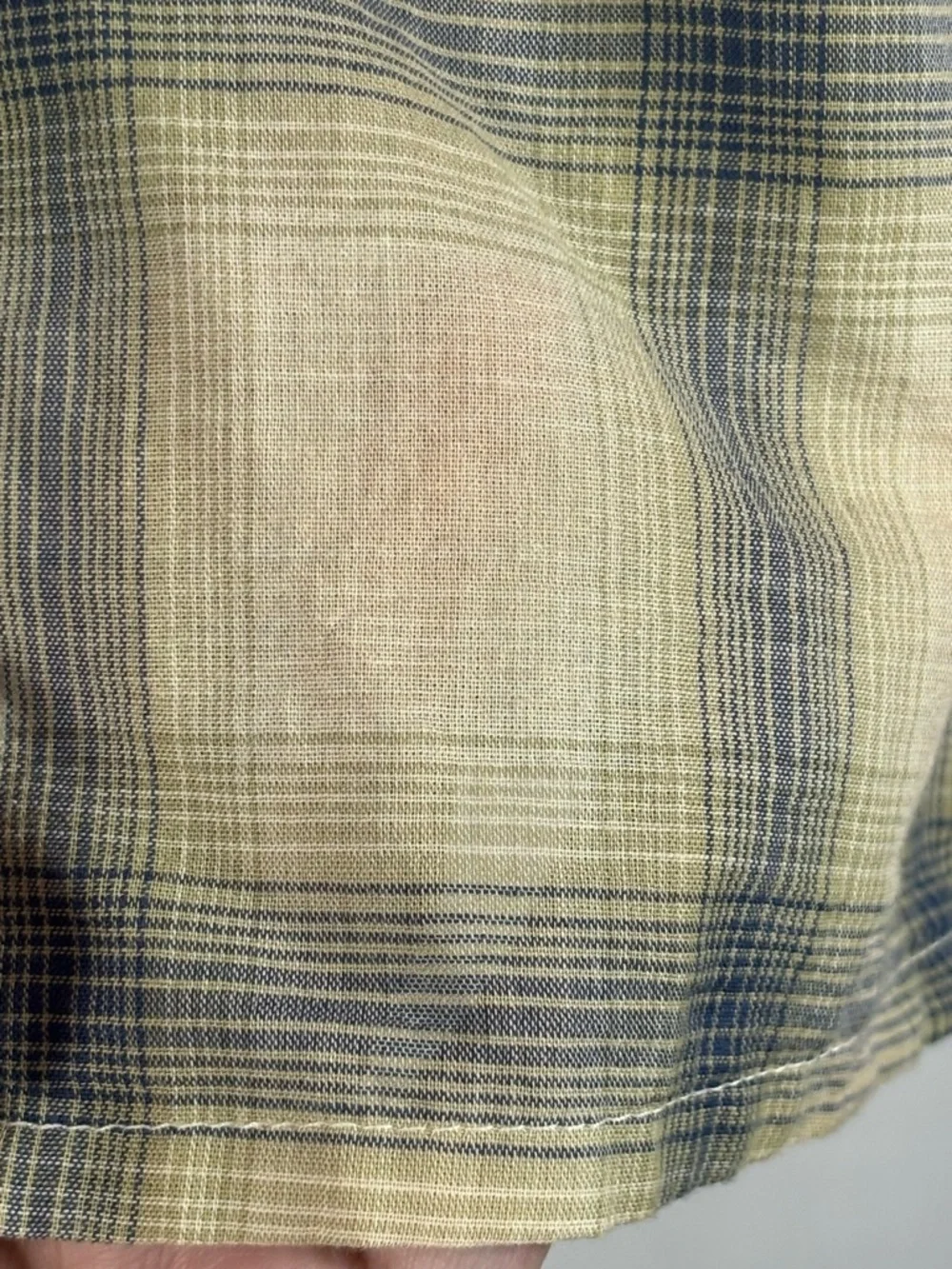 NWT JCREW Men's Short Sleeve Cotton Button-Up Shirt in Beige Plaid Size Small
